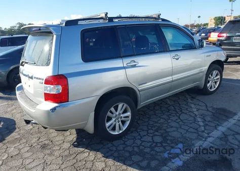 2006 Toyota Highlander Hybrid Limited V6 from USA, damaged, VIN JTEEW21A960022848